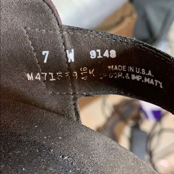 Munro Darling Wine Wide Width Heeled Sandals Sz 7W - Picture 6 of 7